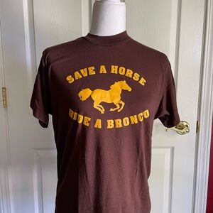 WMU Spirit Brown T-Shirt with Yellow Horse Graphic
